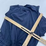 Eshakti Dress Womens 0 Midi Short Sleeve Belted Spandex Tie Fit Flare Pockets Photo 3