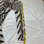 Venus beige & black leopard & cheetah print long sleeve mini sweater dress SZ S Photo 8