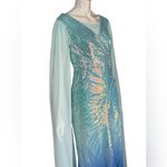 Giffniseti Sequined Formal Elegant Aqua and Blue Evening Gown Size Large Photo 6