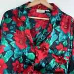 Victoria's Secret Vintage Victoria’s Secret Gold Label Button Down Floral Satin Pajama Top M Photo 3
