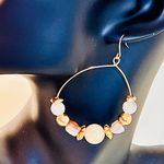 Gold Hoop Pearl French Wire Dangle Drop Earrings Costume Jewelry Buy 3/$21 Photo 6