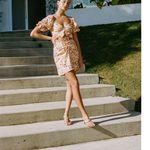 Sabo Skirt Australia Ahlee Fall Yellow Floral Frill Mini Dress Wrap Waist M NWT Photo 3