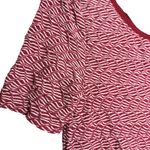 Maeve Anthropologie  Fit & Flare Dora Dress Mini Small Red Geometric Short Sleeve Photo 3