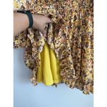 VOY Patricia Women's Tied Ruffle Accent Long Sleeve Swing Mini Dress Size Large Brown Photo 10