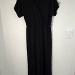 Pretty Garden Black Jumpsuit Medium Wrap V Photo 0