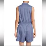Saks 5th Avenue Saks Fifth Ave Linen Romper Size XL Blue Chambray beach coastal gauzy pockets Photo 1