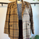Haptics Brown Plaid Soft Single Button Blazer Jacket Size 1X NEW with tags Photo 0
