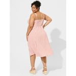 Torrid Gingham Seersucker Midi Dress Peachy Pink Button Front Size 2 NWT Photo 1