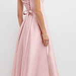 Alfred Sung  D852 Lace Up Back Bustier Gown Ballet Pink 14 Photo 0