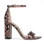 Sam Edelman Orient Express Yaro Snake Print Leather Ankle-Strap Sandals Photo 0