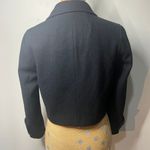 Cartonnier Anthropologie Cropped Wool Double Breasted Blazer Women's Small Blue Photo 5