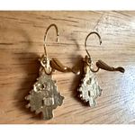 Vintage Christmas Tree Earrings Star Topper Gold Tone Eurowire Nostalgic Holiday Photo 9