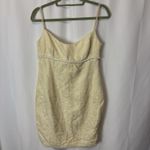 Vintage Badgley Mischka 90's Y2K Cocktail Dress Cream White Gold Brocade Size 6 Photo 5