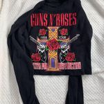 Forever 21 Guns And Roses Long Sleeve Crop Tee  Photo 0