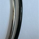 Set of‎ 2 women’s vintage dainty silver/black bangle bracelets one size Silver Photo 4