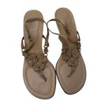 Coach "Darla" Suede Biscotto Size 9.5 B (Floral - like a cluster of peonies) Photo 1