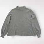 Fate Mock Neck Sweater Womens Small Ash Green Fall Comfy Casual Green Photo 5