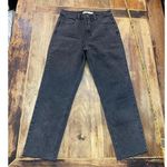 Carly Jean Los Angeles Black Raw Hem Straight Leg Denim Jeans Size 5 Photo 0