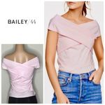 New. Bailey 44 pink Off-the-Shoulder Top. Size small. Photo 1