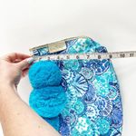 Lilly Pulitzer Oasis Pom Pom Seashell Printed Bag Clutch Turquoise Blue Photo 7