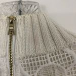 Badgley Mischka  White Floral Lace Guipure Sweater Top Photo 9