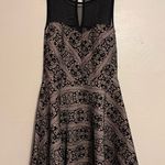Trixxi Black and Tan A-Line Mini Dress for Weddings Photo 0