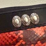 Brighton Vintage  Red/Black Snakeskin Leather Small Pouch Crossbody Bag NO STRAP! Photo 8