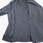 Lululemon Gray Microstripe Scuba Funnel Neck Asymmetrical Zip Wrap Jacket Size 6 Photo 5
