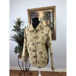 Studio Works Women Jacket 5 button Open Front Small Button-up Floral Feminine Photo 3