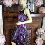 JAY GODFREY PURPLE, PINK & BLACK PRINT BODY CON SHEATH DRESS (10) Photo 4