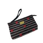 Betsey Johnson Luv Betsey NWOT Sequin Hearts Stripe Quilted Faux Leather Clutch Pouch Wristlet Photo 0