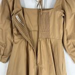 Anthropologie By Womens Dress M Square Neck Poplin Mini Crop Sleeve Fit & Flare Photo 9