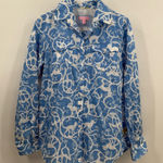 Lilly Pulitzer  blue and white monkey print shirt ‘shake it up’ size small‎ Photo 0