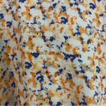 NWT La Porte Yellow Floral Linen Blend Button Down Tie Wrist Top/Blouse Large Photo 8