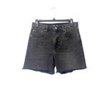 Denim Forum Black The Romy Slim Mid Thigh‎ Shorts Size 6/28 Photo 1
