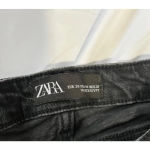 ZARA Women's ‎ Black Distressed frayed hem Jeans Photo 1