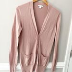 Garnet Hill Button Down Peachy Pink Lightweight Lagenlook Cardigan Sweater Small Photo 4