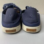 Olukai  Women’s Sz 8.5 Sneakers Pehuea Li Blue Lace Up Comfort Shoes Fold Down Photo 5