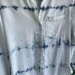 Bella Dahl Tie Dye Tencel Button Up Top With Raw Hem. All about the details! Photo 9