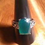 Verde Onyx Stainless Steel Solitaire Ring (Size 10) Photo 13