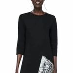 ZARA NWOT  Contrasting Dress Animal Print Asymmetrical Photo 4