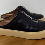 Frye Lena Black Leather Zipper Mule Sneakers Slip On Shoes Size 6M Photo 0
