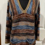 Vintage Montgomery Ward Space Dye Sweater with Toggle Closure Blue Photo 0