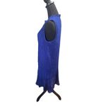 DKNY  Blue Sleeveless Tie-Neck Pleated Shift Dress – Elegant Style Photo 3