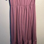 Elegant Mauve Maxi Dress Short Sleeve Pastel Long Ball Gown Size L Oversized Pink Size L Photo 8