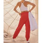 Free People Women's Size S Red Where The Wind Blows Jogger Sweatpants NWT Photo 1