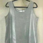 Chico's Women’s Silver Chico’s Sleeveless Blouse Photo 0