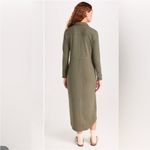 Faherty Legend Sweater Maxi Dress in olive green melange twill Photo 3