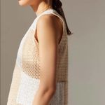 Urban Outfitters Kay Cream Tan Patchwork 70s Eyelet Shift Mini Dress Medium Photo 10