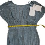 Mac Duggal  Size 6 Blue Beaded Empire Waist Column Midi Cocktail Dress 93649 NWT Photo 14